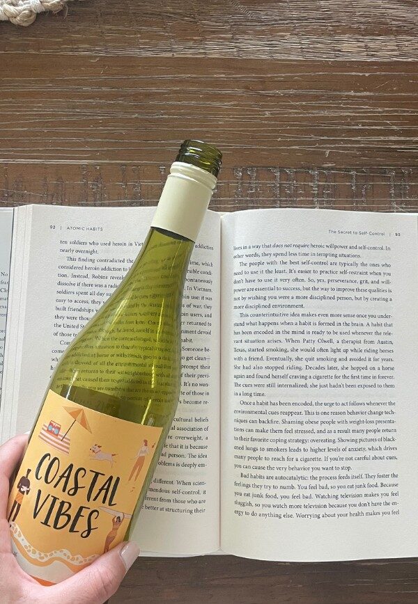wine and books